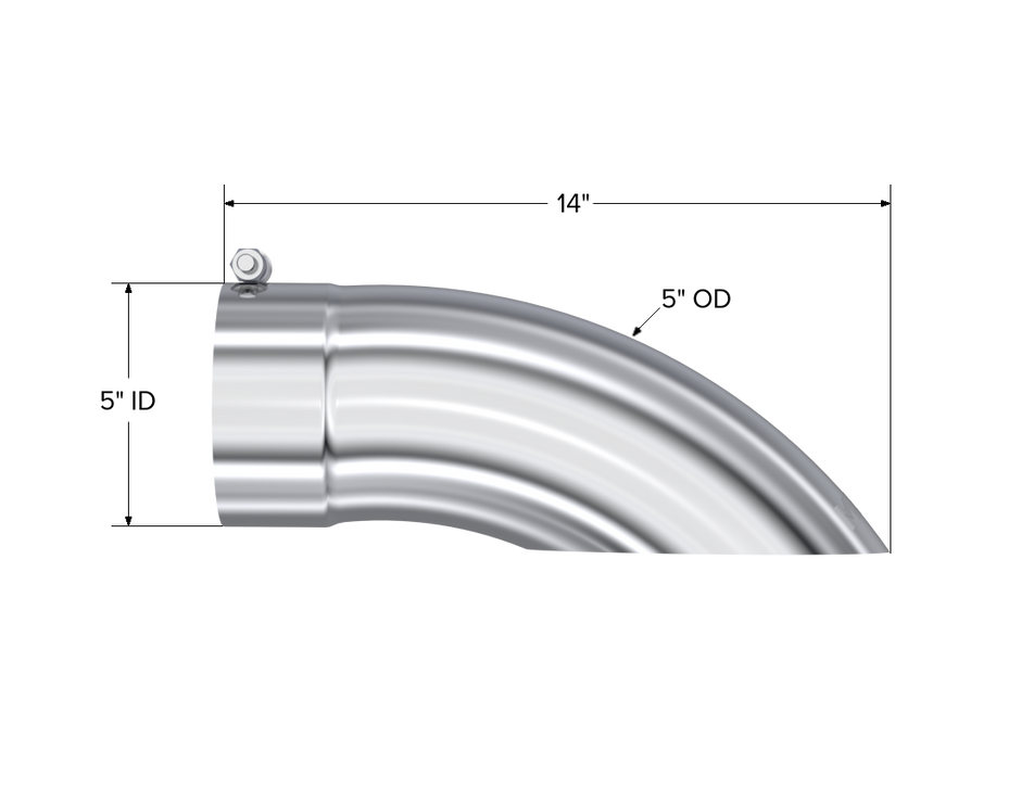 MBRP Exhaust Tip 5-Inch Inlet 5-Inch Outlet T304 Stainless Steel Universal Fit