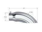 MBRP Exhaust Tip 4-Inch Inlet 5-Inch Outlet T304 Stainless Steel Universal Fit Armor Pro