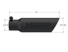 MBRP Exhaust Tip 2.5-Inch Inlet 3.5-Inch Outlet Dual Wall Black Coated Universal Fit