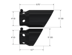 MBRP Exhaust Tip 4-Inch Inlet 5-Inch Outlet 9.75-Inch Length T304 Stainless Steel 6.4L/6.7L 2008-2026 Ford F-250 Super Duty/F-350 Super Duty/F-450 Super Duty