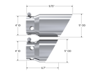 MBRP Exhaust Tip 4-Inch Inlet 5-Inch Outlet T304 Stainless Steel Powerstroke 2008-2026 Ford F-250 Super Duty/F-350 Super Duty/F-450 Super Duty