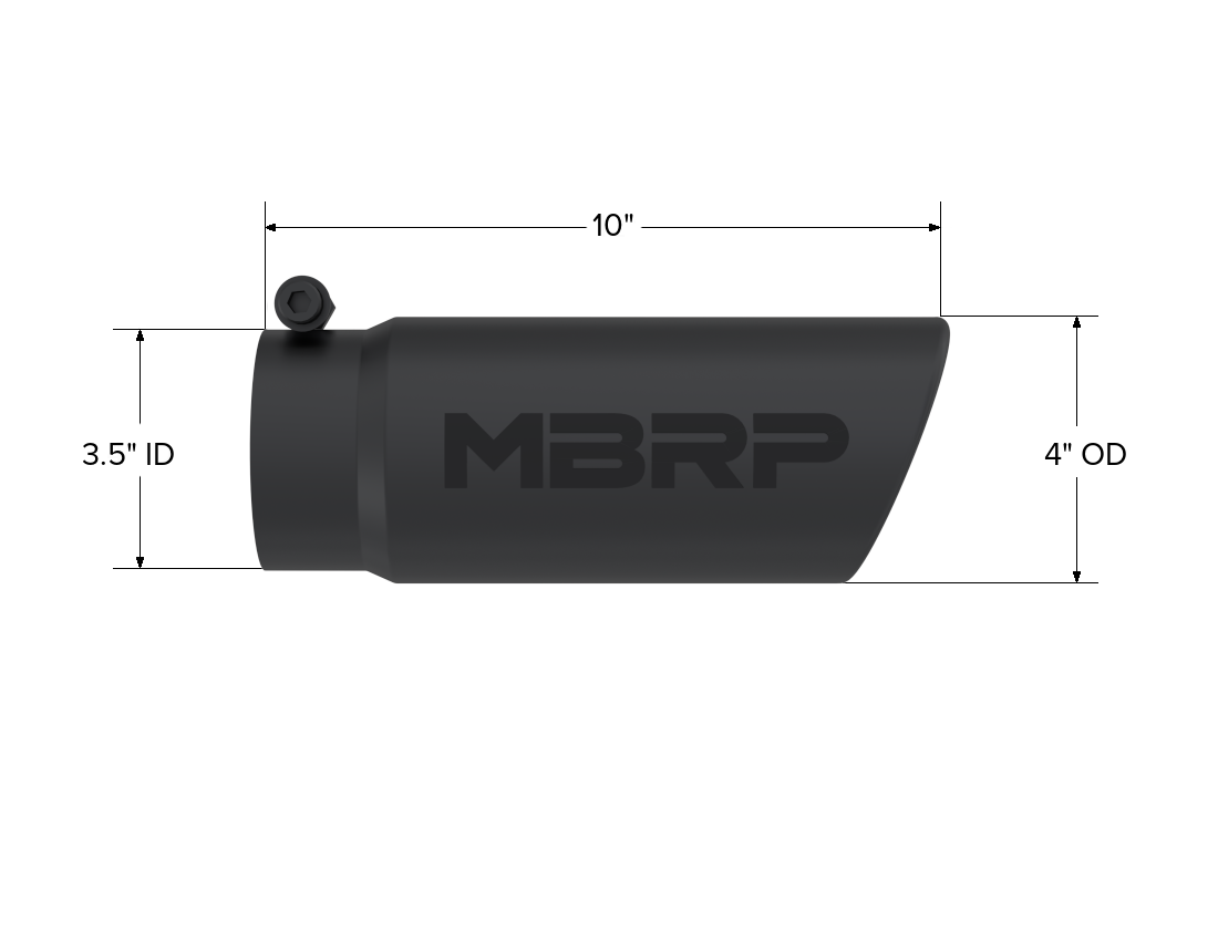 MBRP Exhaust Tip 3.5-Inch Inlet 4-Inch Outlet Universal Fit
