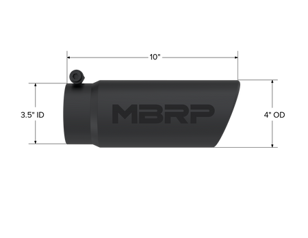 MBRP Exhaust Tip 3.5-Inch Inlet 4-Inch Outlet Universal Fit