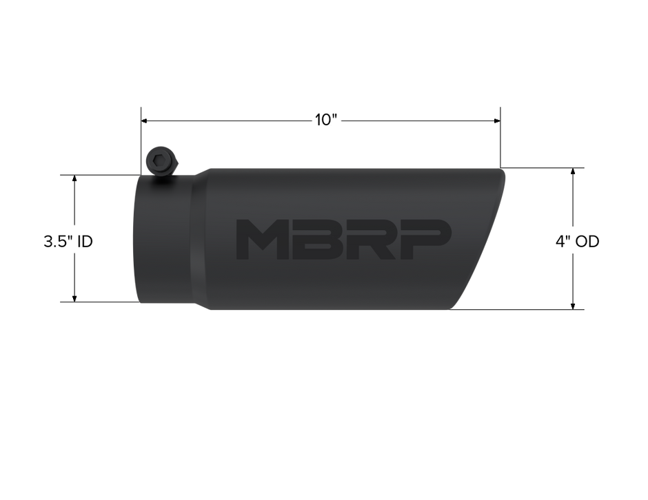 MBRP Exhaust Tip 3.5-Inch Inlet 4-Inch Outlet Universal Fit