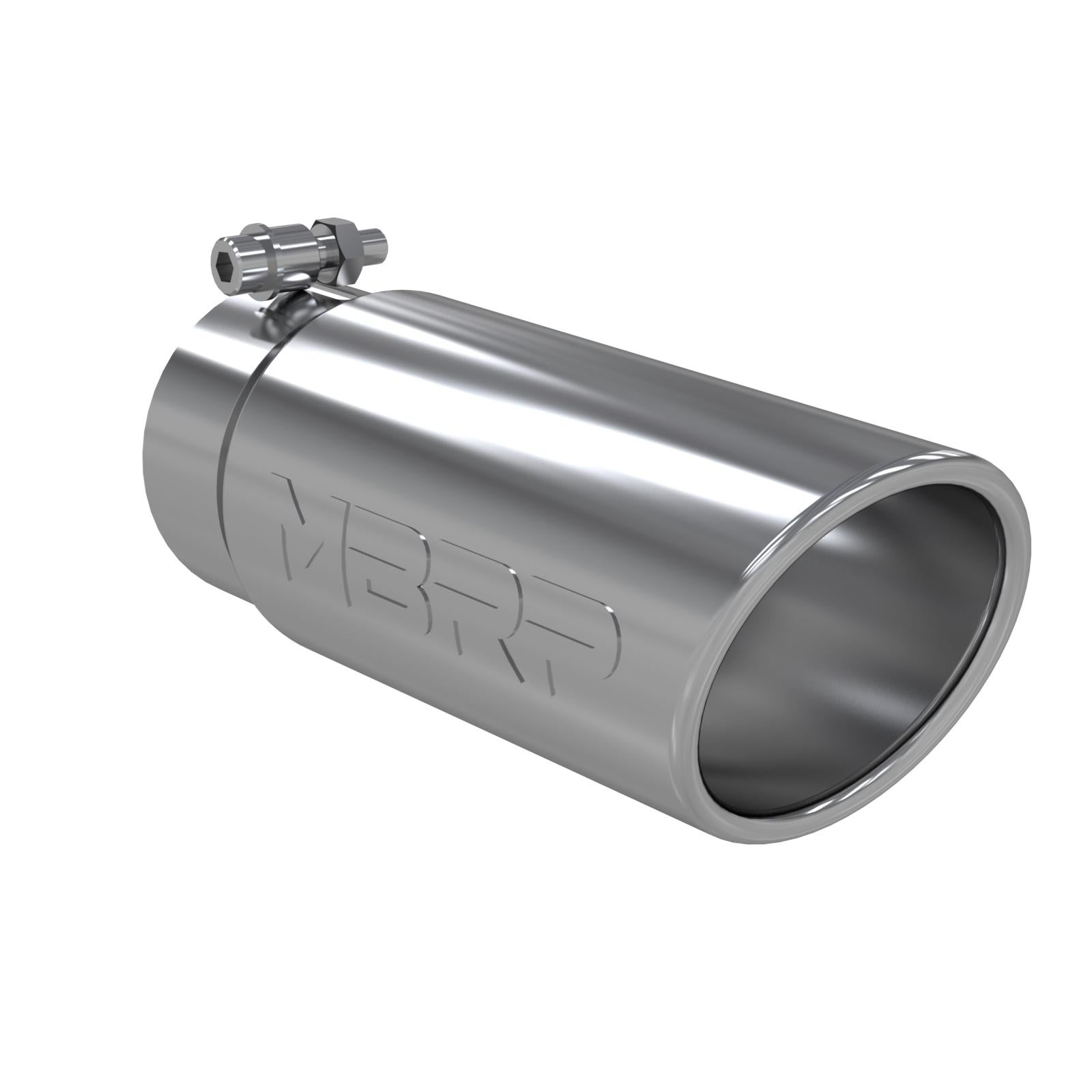 MBRP Exhaust Tip 3.5-Inch Inlet 4-Inch Outlet Rolled End T304 Stainless Steel Universal Fit