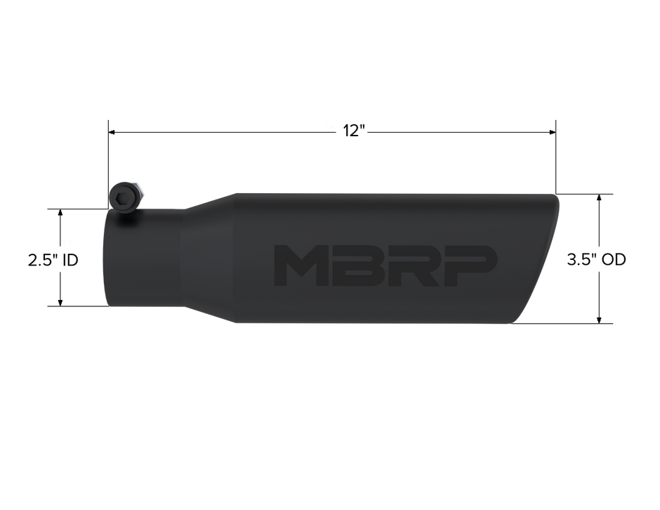 MBRP Exhaust Tip 2.5-Inch Inlet 3.5-Inch Outlet Rolled End Universal Fit