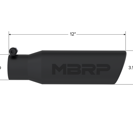 MBRP Exhaust Tip 2.5-Inch Inlet 3.5-Inch Outlet Rolled End Universal Fit