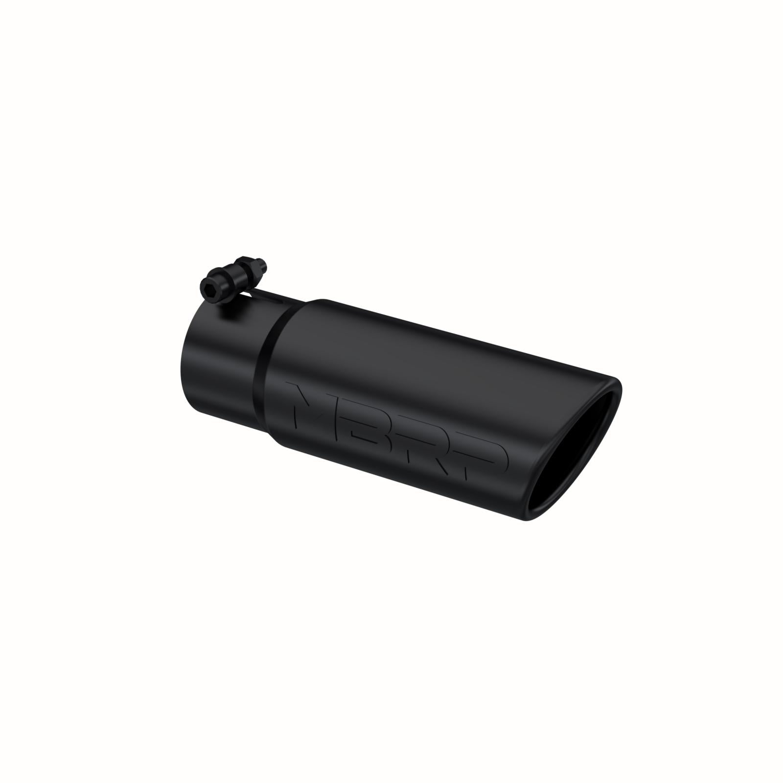 MBRP Exhaust Tip 3-Inch Inlet 3.5-Inch Outlet Rolled End T304 Stainless Steel Universal Fit Armor Black