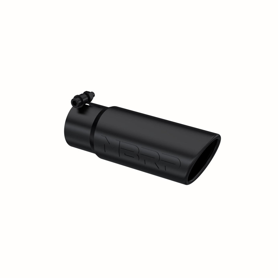 MBRP Exhaust Tip 3-Inch Inlet 3.5-Inch Outlet Rolled End T304 Stainless Steel Universal Fit Armor Black