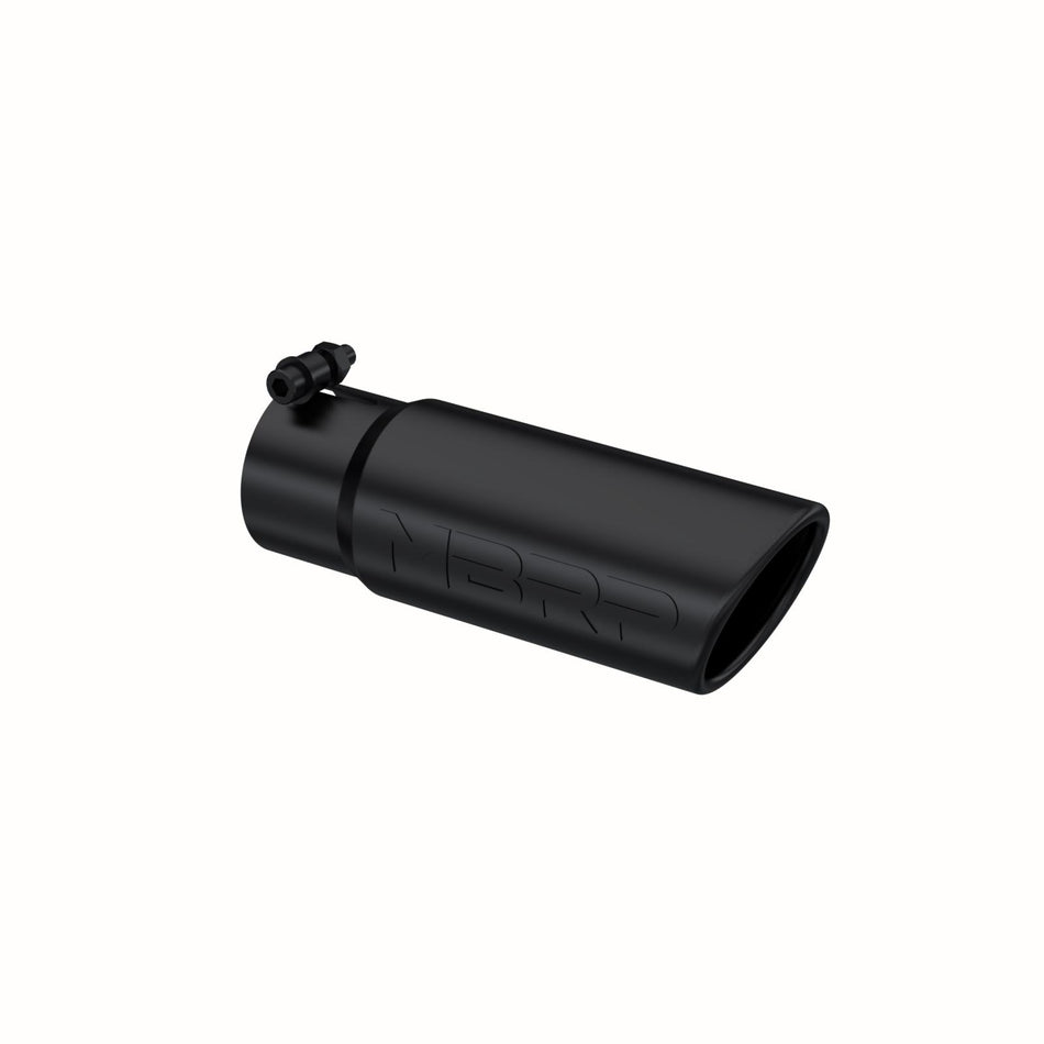 MBRP Exhaust Tip 3-Inch Inlet 3.5-Inch Outlet Rolled End T304 Stainless Steel Universal Fit Armor Black