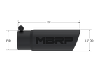 MBRP Exhaust Tip 3-Inch Inlet 3.5-Inch Outlet Rolled End T304 Stainless Steel Universal Fit Armor Black
