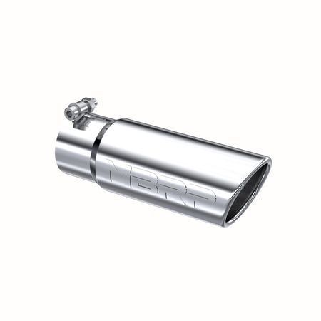 MBRP Exhaust Tip 3-Inch Inlet 3.5-Inch Outlet Rolled End T304 Stainless Steel Universal Fit Armor Pro Mirror Polished Exhaust Tip 3 1/2 Inch O.D. Angled Rolled End 3 Inch Inlet 10 Inch Length T304 Stainless Steel