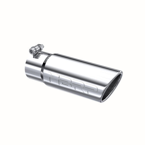 MBRP Exhaust Tip 3-Inch Inlet 3.5-Inch Outlet Rolled End T304 Stainless Steel Universal Fit Armor Pro Mirror Polished Exhaust Tip 3 1/2 Inch O.D. Angled Rolled End 3 Inch Inlet 10 Inch Length T304 Stainless Steel