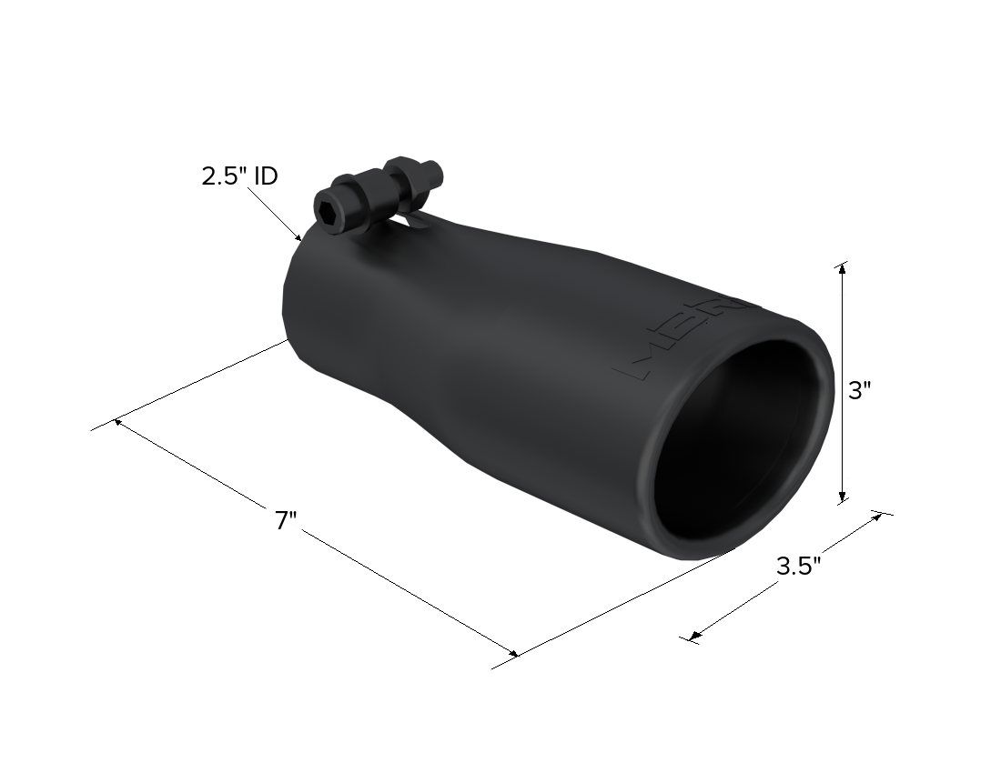 MBRP Exhaust Tip 2.5-Inch Inlet 3.75-Inch Outlet Universal Fit