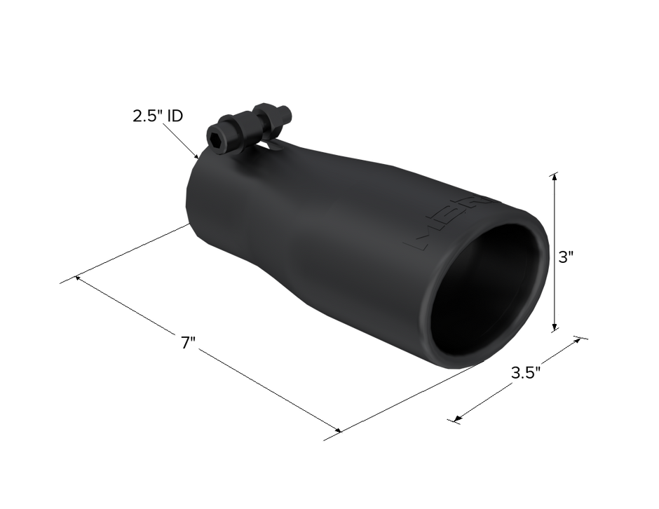 MBRP Exhaust Tip 2.5-Inch Inlet 3.75-Inch Outlet Universal Fit