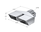 MBRP Exhaust Tip 2.375-Inch Inlet 2.5-Inch Outlet T304 Stainless Steel Universal Fit
