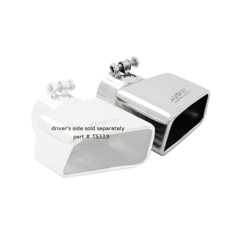 MBRP Exhaust Tip 3-Inch Inlet 4.75-Inch Outlet T304 Stainless Steel Universal Fit Armor Pro Mirror Polished Passenger Side