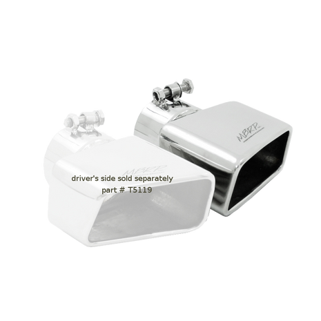 MBRP Exhaust Tip 3-Inch Inlet 4.75-Inch Outlet T304 Stainless Steel Universal Fit Armor Pro Mirror Polished Passenger Side