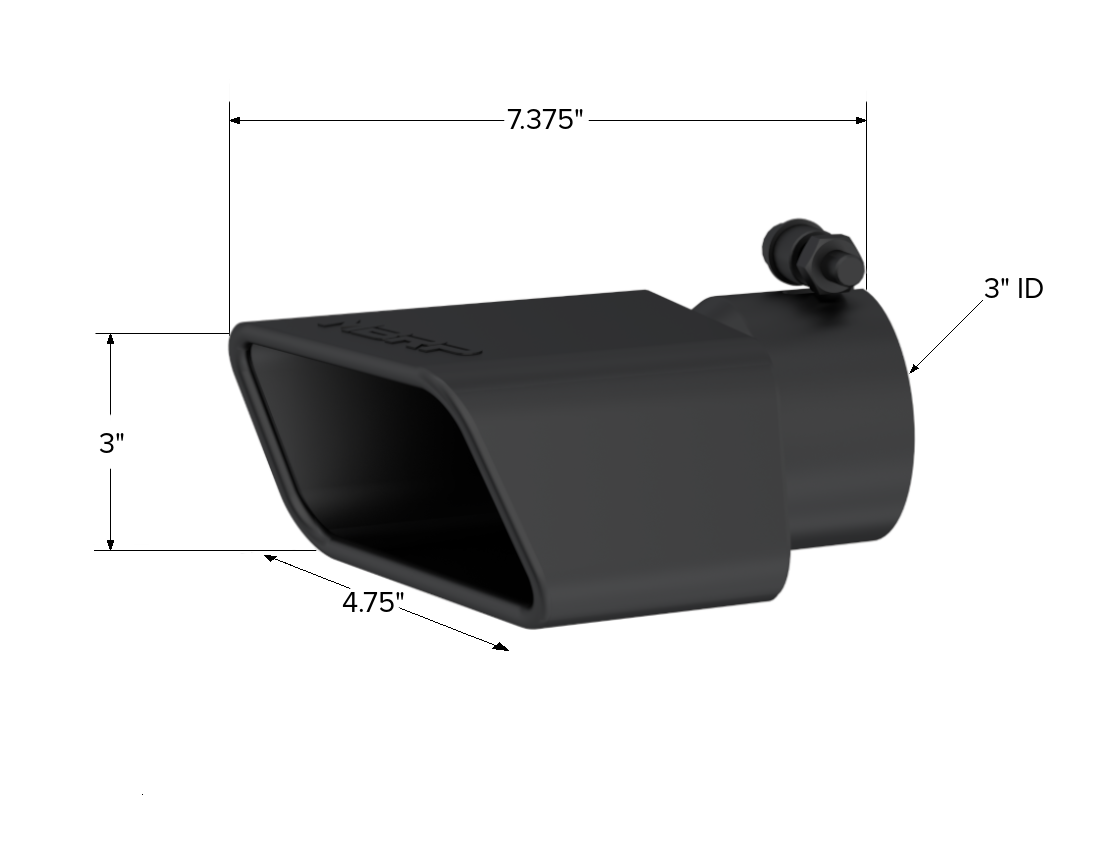 MBRP Exhaust Tip 3-Inch Inlet 7.375-Inch Outlet Universal Fit