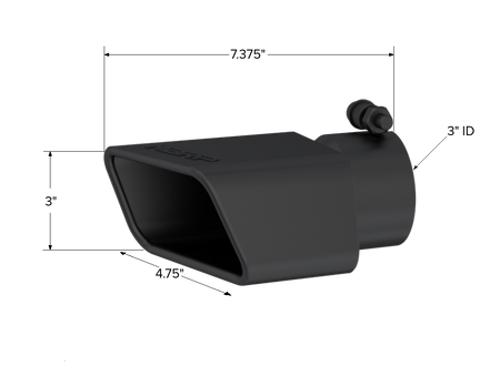 MBRP Exhaust Tip 3-Inch Inlet 7.375-Inch Outlet Universal Fit