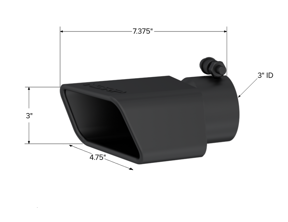 MBRP Exhaust Tip 3-Inch Inlet 7.375-Inch Outlet Universal Fit
