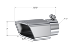 MBRP Exhaust Tip 3-Inch Inlet 4.75-Inch Outlet T304 Stainless Steel Universal Fit Armor Pro Mirror Polished Passenger Side