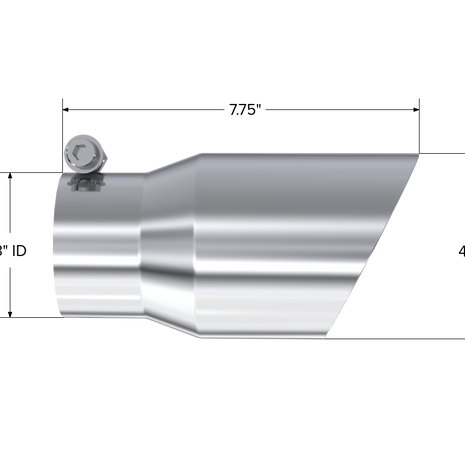MBRP Exhaust Tip 3-Inch Inlet 4-Inch Outlet Dual Wall Rolled End T304 Stainless Steel Universal Fit