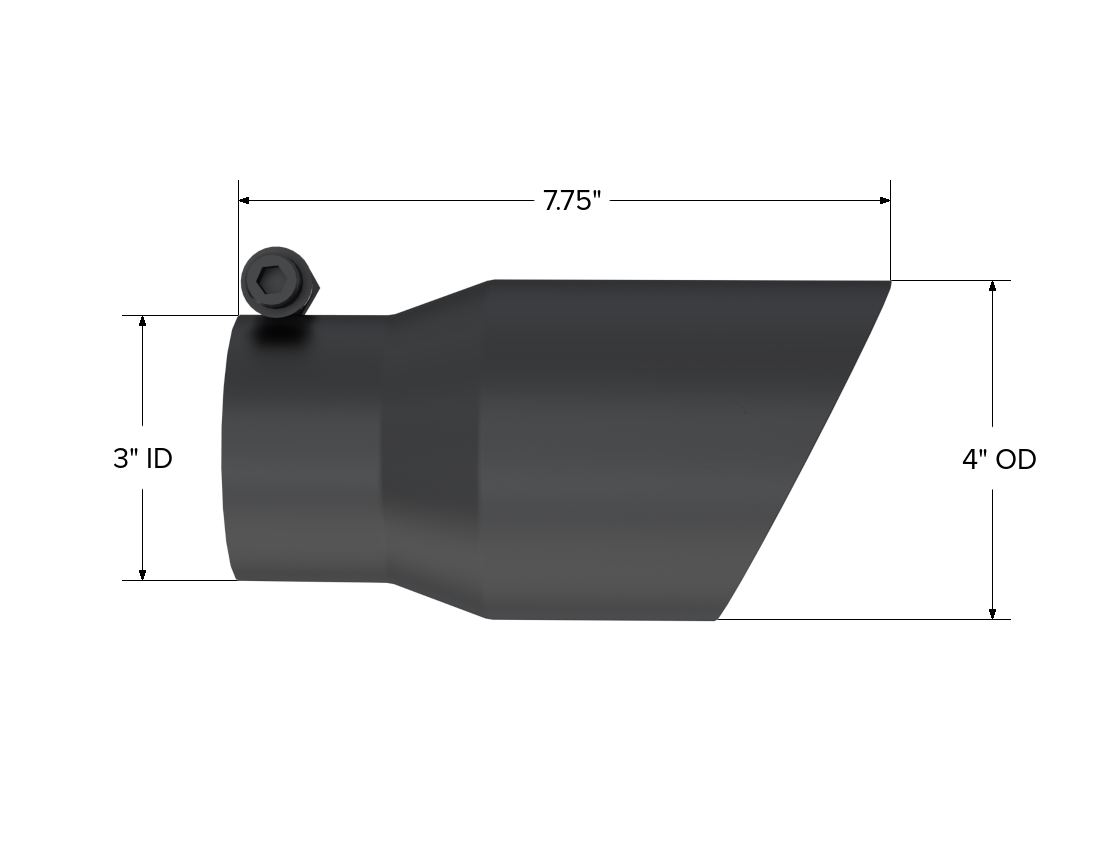 MBRP Exhaust Tip 3-Inch Inlet 4-Inch Outlet Dual Wall Rolled End Universal Fit