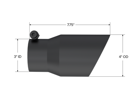 MBRP Exhaust Tip 3-Inch Inlet 4-Inch Outlet Dual Wall Rolled End Universal Fit