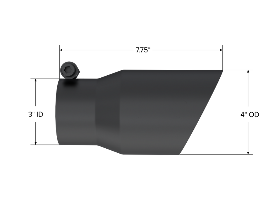 MBRP Exhaust Tip 3-Inch Inlet 4-Inch Outlet Dual Wall Rolled End Universal Fit