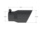 MBRP Exhaust Tip 3-Inch Inlet 4-Inch Outlet Dual Wall Rolled End Universal Fit