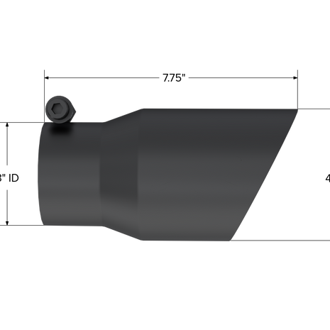 MBRP Exhaust Tip 3-Inch Inlet 4-Inch Outlet Dual Wall Rolled End Universal Fit