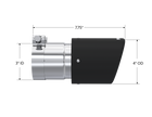 MBRP Exhaust Tip 3-Inch Inlet 4-Inch Outlet Dual Wall Carbon Fiber Universal Fit
