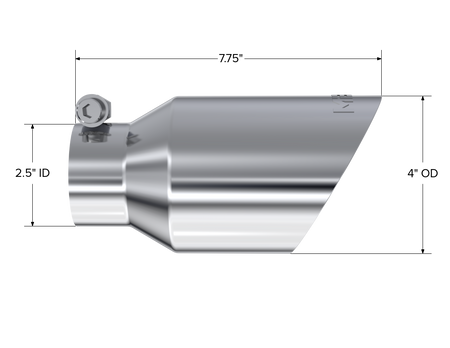 MBRP Exhaust Tip 2.5-Inch Inlet 4-Inch Outlet Dual Wall Universal Fit Armor Pro