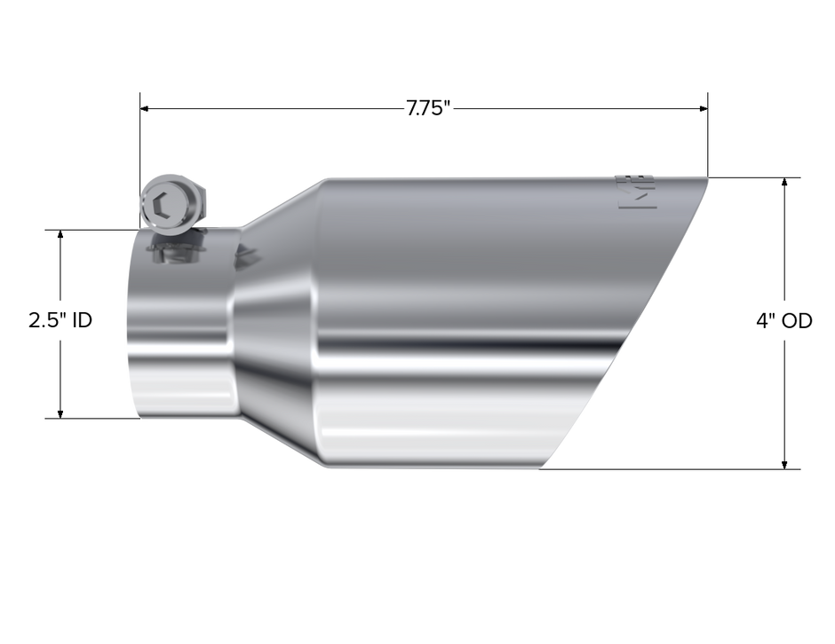 MBRP Exhaust Tip 2.5-Inch Inlet 4-Inch Outlet Dual Wall Universal Fit Armor Pro