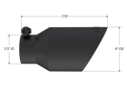 MBRP Exhaust Tip 2.5-Inch Inlet 4-Inch Outlet Dual Wall Universal Fit Armor Black