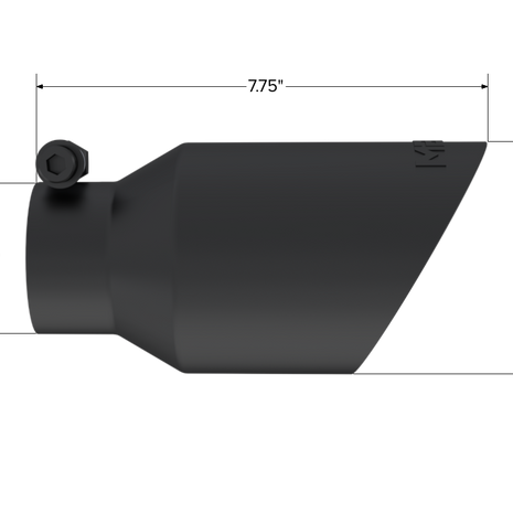 MBRP Exhaust Tip 2.5-Inch Inlet 4-Inch Outlet Dual Wall Universal Fit Armor Black