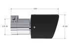 MBRP Exhaust Tip 2.5-Inch Inlet 4-Inch Outlet Dual Wall Carbon Fiber Universal Fit