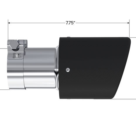 MBRP Exhaust Tip 2.5-Inch Inlet 4-Inch Outlet Dual Wall Carbon Fiber Universal Fit