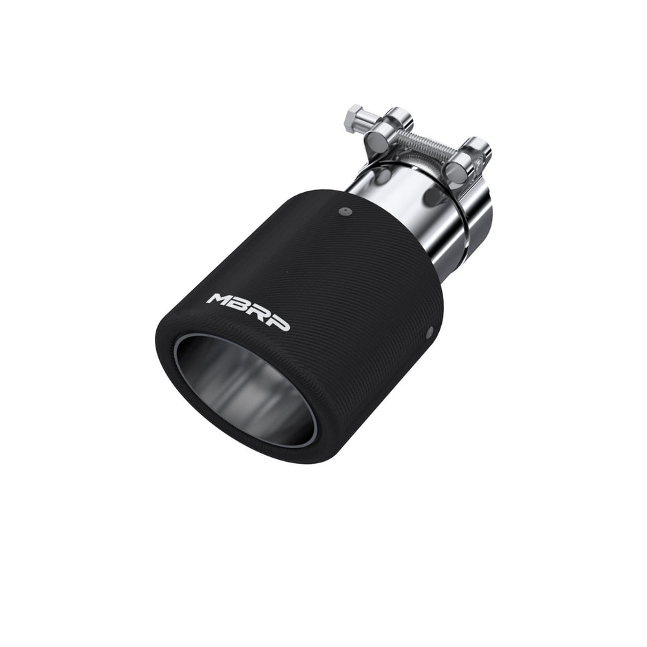 MBRP Exhaust Tip 2.5-Inch Inlet 4-Inch Outlet Dual Wall Carbon Fiber Universal Fit