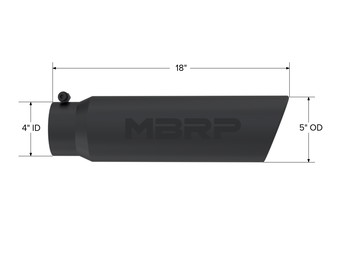 MBRP Cat-Back Exhaust Single Side Exit Armor Black Universal Fit