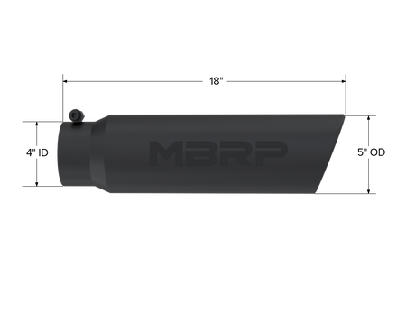 MBRP Cat-Back Exhaust Single Side Exit Armor Black Universal Fit