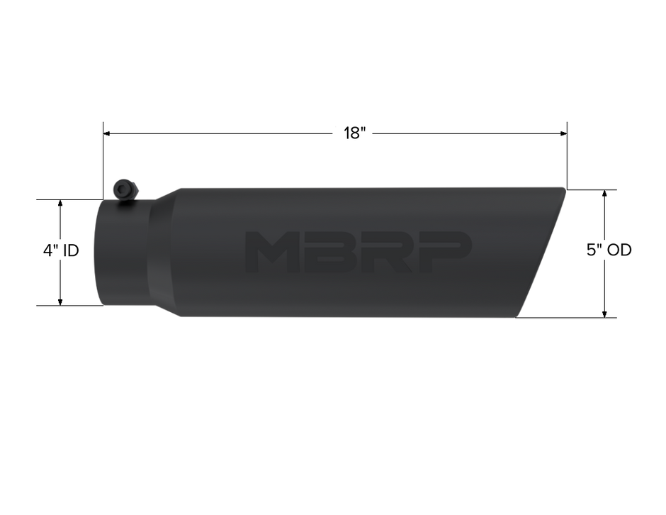 MBRP Cat-Back Exhaust Single Side Exit Armor Black Universal Fit