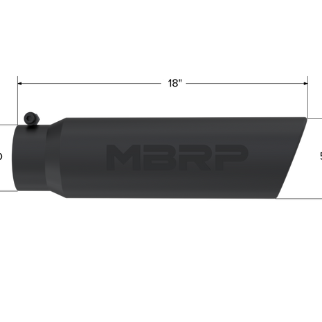 MBRP Cat-Back Exhaust Single Side Exit Armor Black Universal Fit