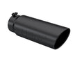 MBRP Exhaust Tip 5-Inch Inlet 6-Inch Outlet Rolled End Black Coated Universal Fit