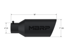 MBRP Exhaust Tip 4-Inch Inlet 7-Inch Outlet Rolled End Black Coated Universal Fit