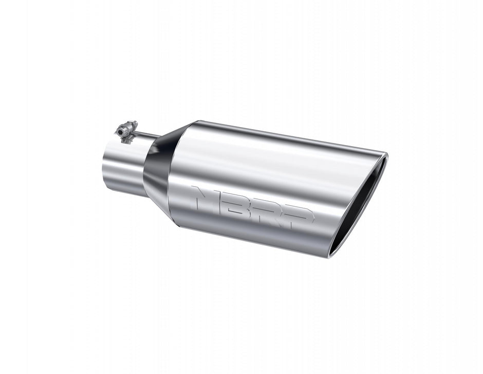 MBRP Exhaust Tip 4-Inch Inlet 7-Inch Outlet Rolled End T304 Stainless Steel Universal Fit