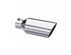 MBRP Exhaust Tip 4-Inch Inlet 7-Inch Outlet Rolled End T304 Stainless Steel Universal Fit