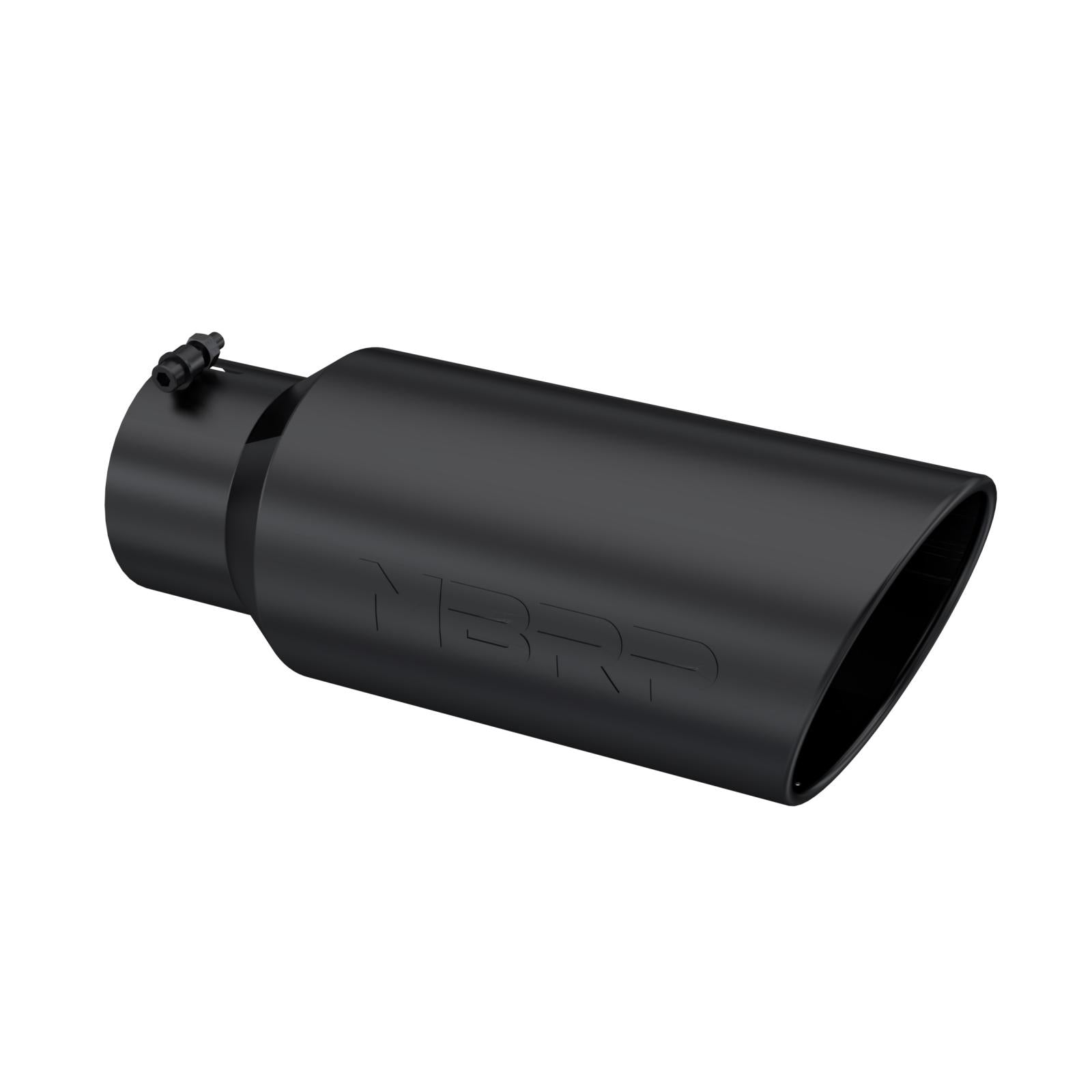 MBRP Exhaust Tip 5-Inch Inlet 7-Inch Outlet Rolled End Black Coated Universal Fit
