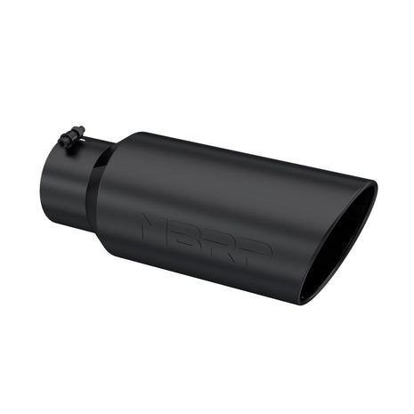 MBRP Exhaust Tip 5-Inch Inlet 7-Inch Outlet Rolled End Black Coated Universal Fit